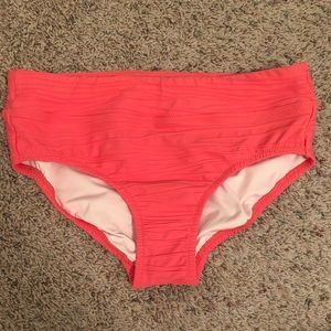 Lands End textured high waist bikini bottoms